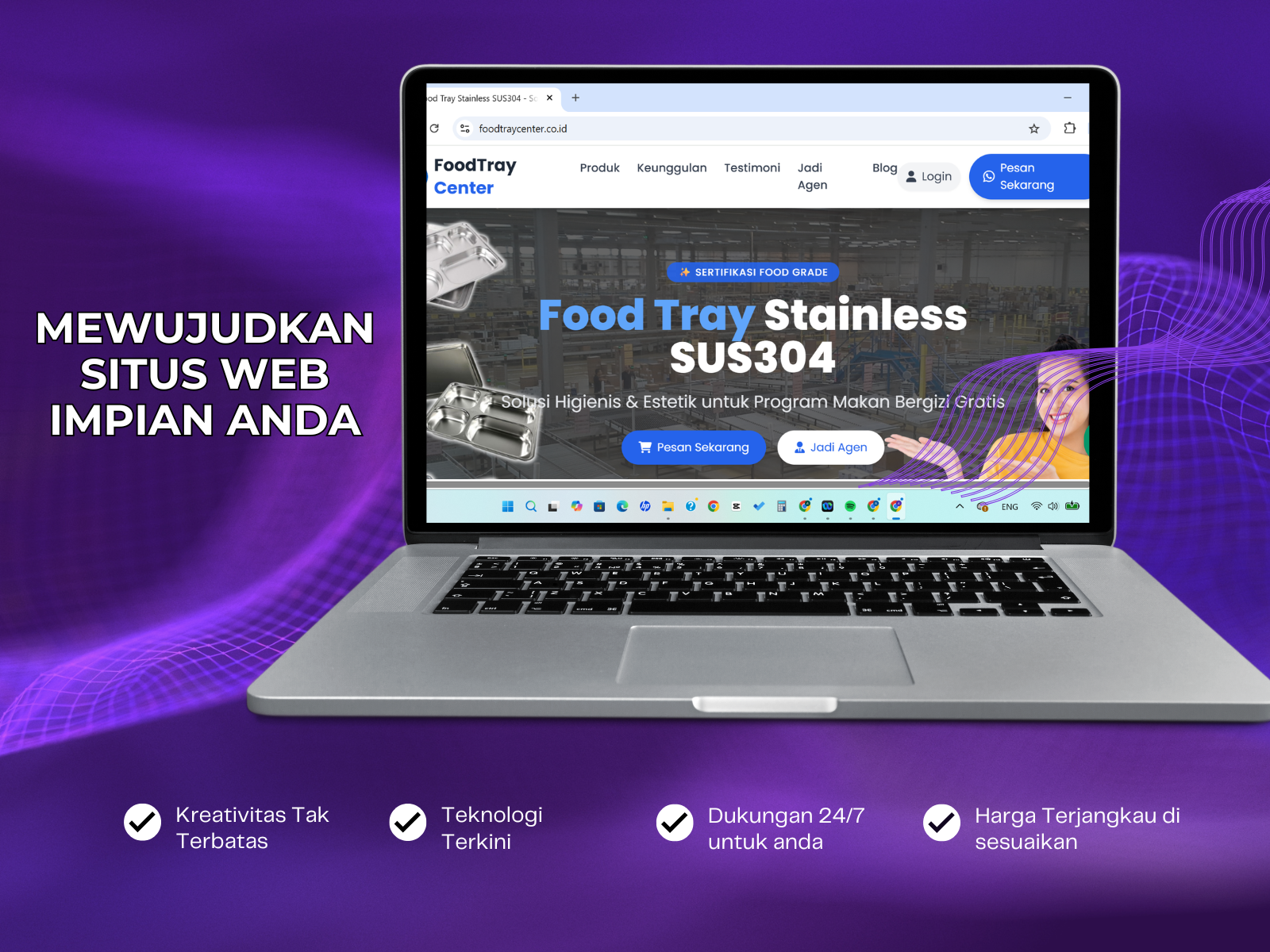 Pembuatan Website Company Profile & Katalog Produk Food Tray Center